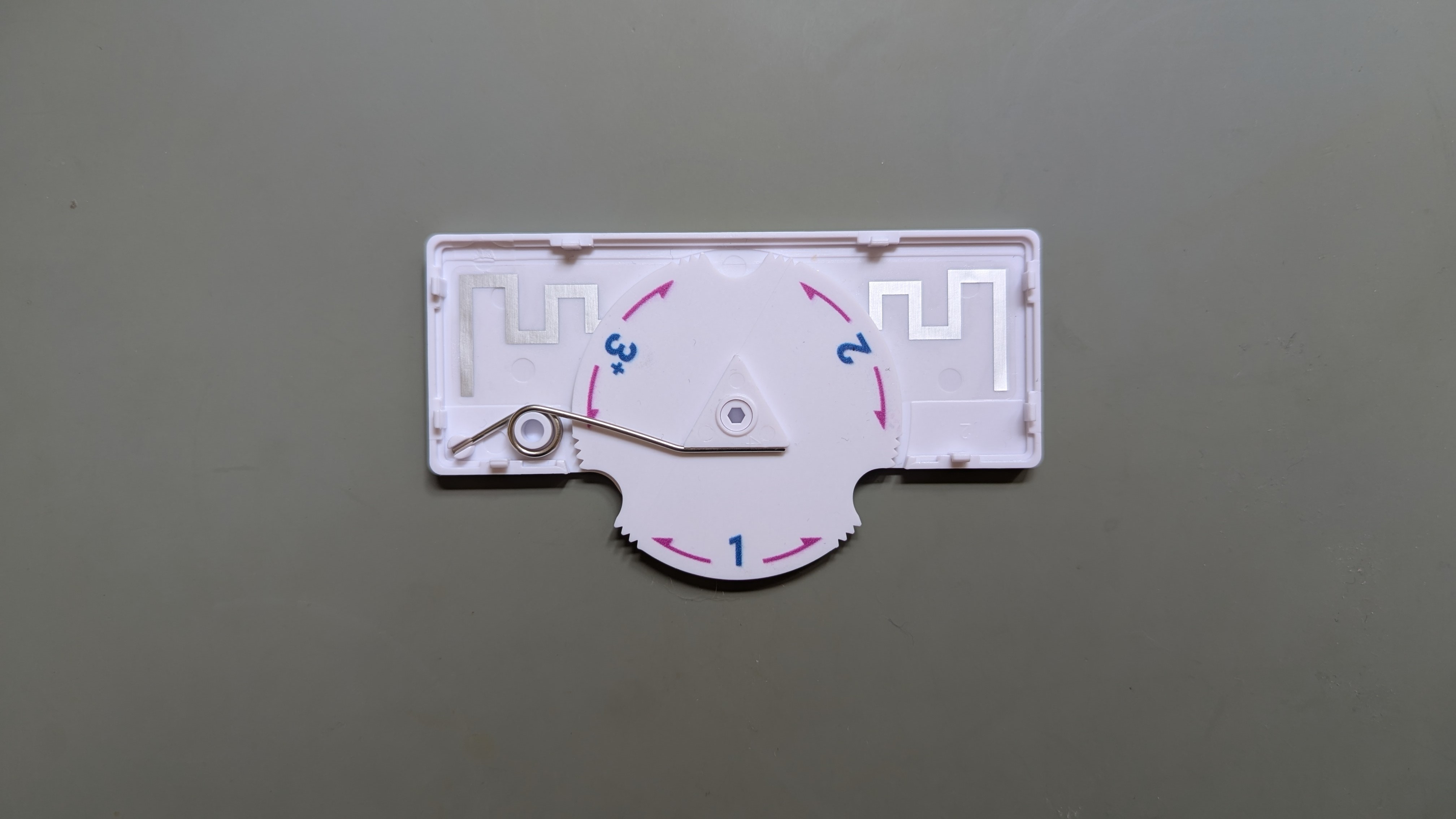 The new toll tag housing opened